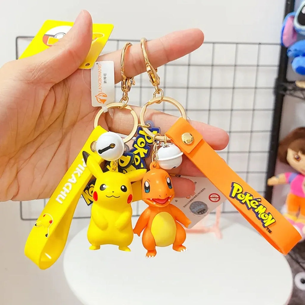 ’Pokemon Action Figure Keychain - Pikachu Charmander Snorlax Squirtle - Figurines - KeyChain - 3