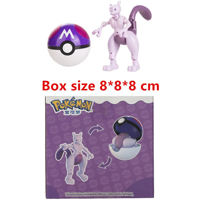 Pokemon Deformation Figures - Pikachu & Friends Collectibles - Mewtwo With Box 1 - Figurines - Action & Toy Figures