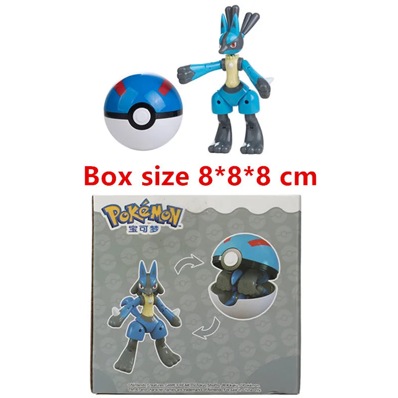 Pokemon Deformation Figures - Pikachu & Friends Collectibles - Lucario With Box - Figurines - Action & Toy Figures - 12