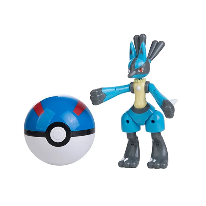 Pokemon Deformation Figures - Pikachu & Friends Collectibles - Lucario No Box - Figurines - Action & Toy Figures - 21