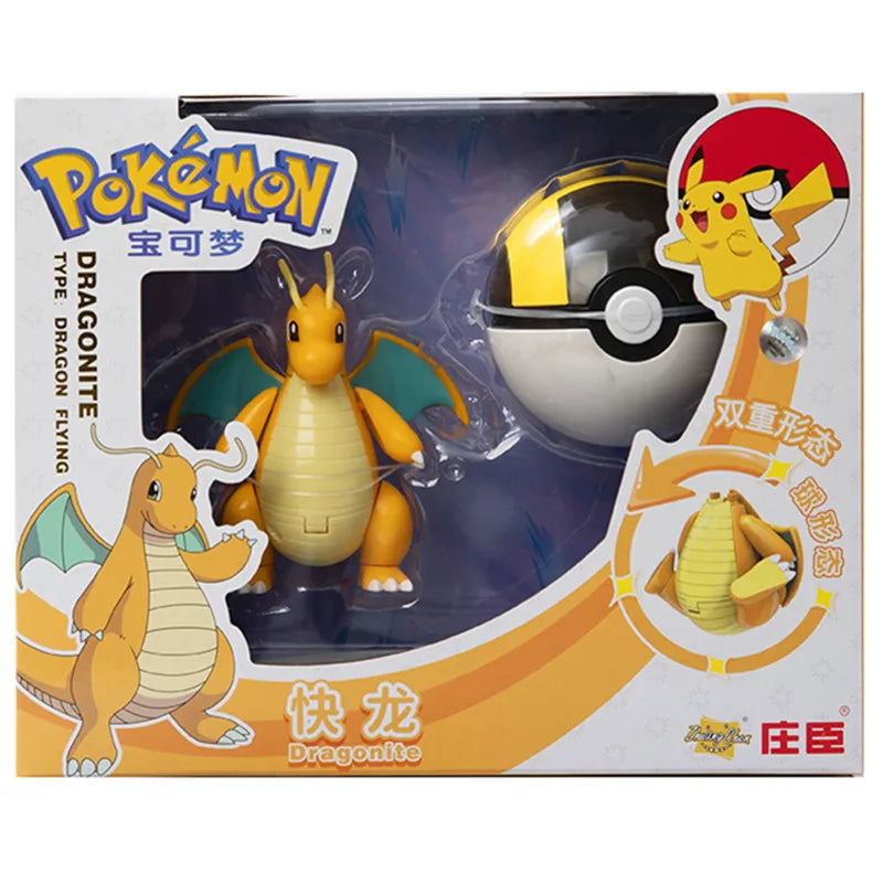 Pokemon Deformation Figures - Pikachu & Friends Collectibles - Dragonite With Box - Figurines - Action & Toy Figures