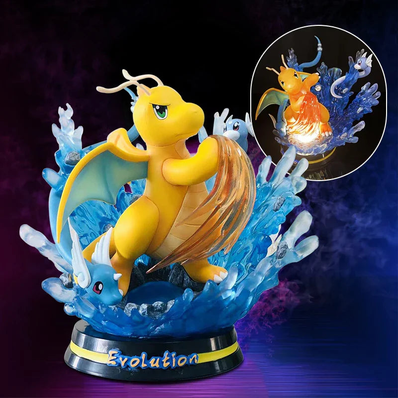 Pokemon Evolution Figures - Charizard Eevee Mewtwo Gengar - no box / 28cm Dragonite - Figurines - Action Figures - 2024