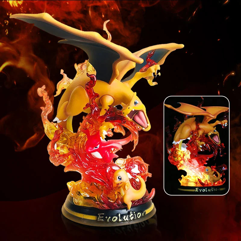 Pokemon Evolution Figures - Charizard Eevee Mewtwo Gengar - with retail box / 26cm Charizard - Figurines - Action