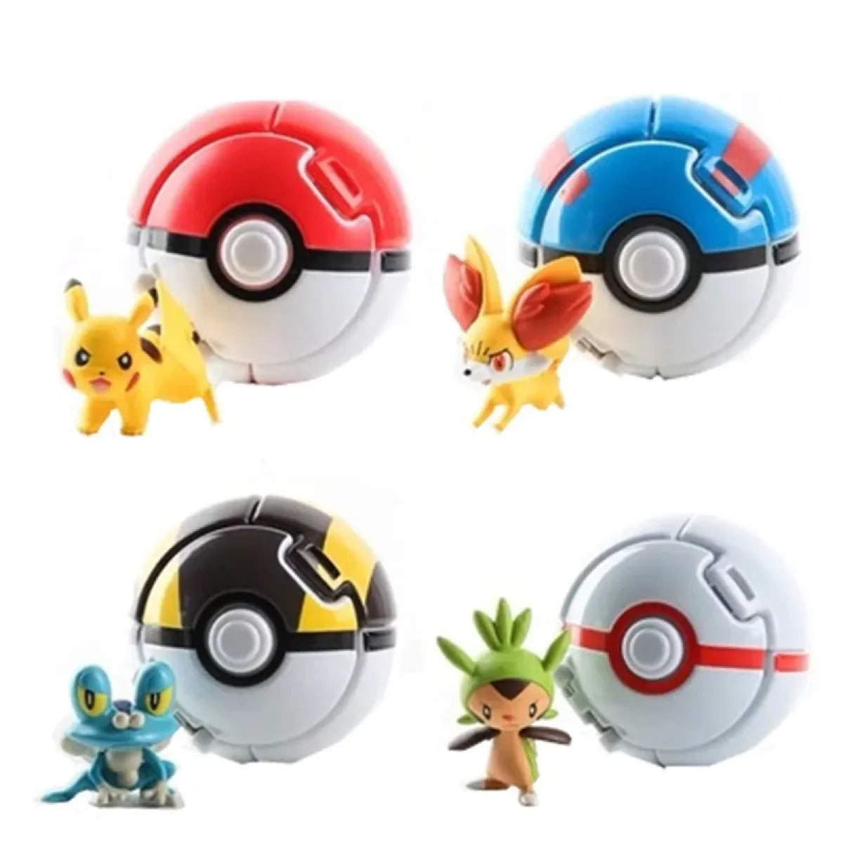 Pokemon Pokeball & Mini Figure 4-Piece Set - Figurines - Figures - 6