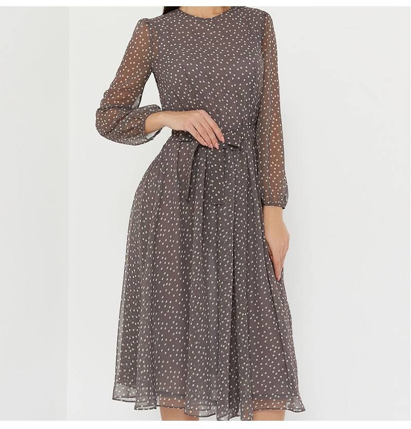 Long-Sleeved Polka Dot Dress - All Dresses - Dresses - 1 - 2024