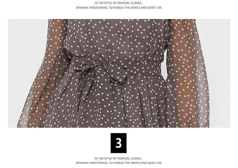 Long-Sleeved Polka Dot Dress - All Dresses - Dresses - 5 - 2024