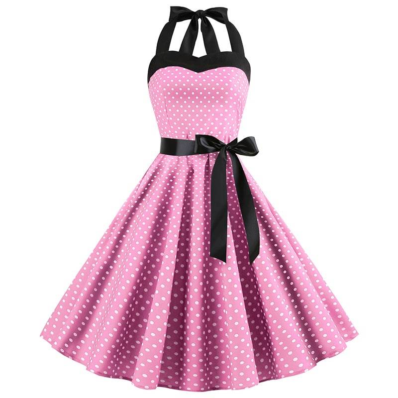 Retro Polka Dot Dress - Pink / XL - All Dresses - Dresses - 13 - 2024