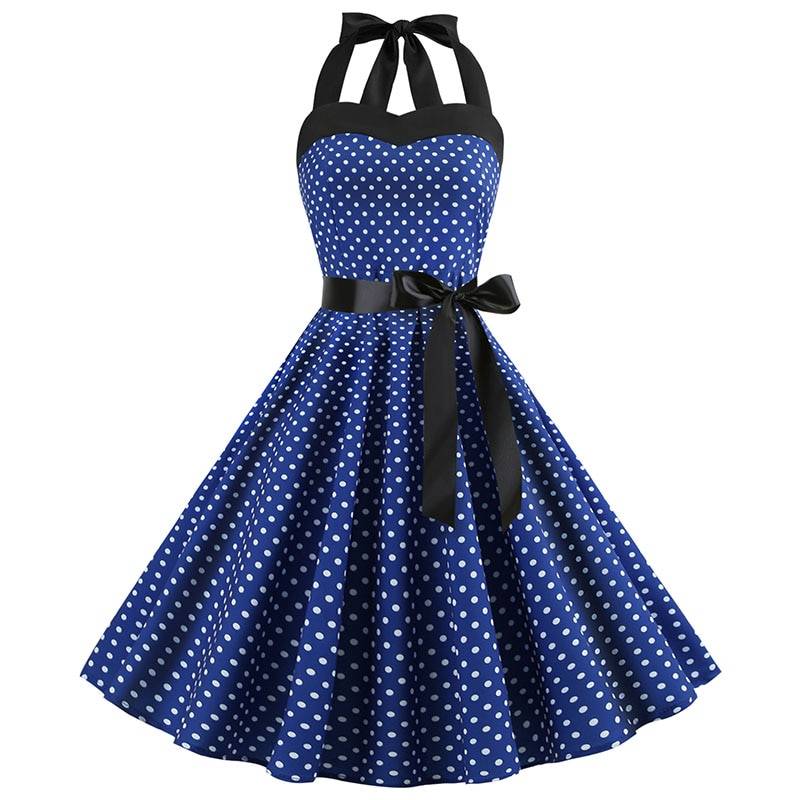 Retro Polka Dot Dress - Blue / XL - All Dresses - Dresses - 18 - 2024