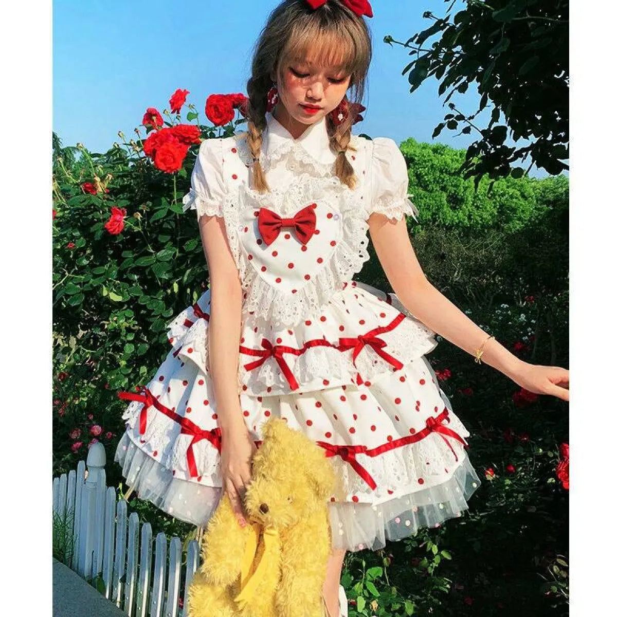 Lolita Sweet Love Polka Dot Dress - All Dresses - 9