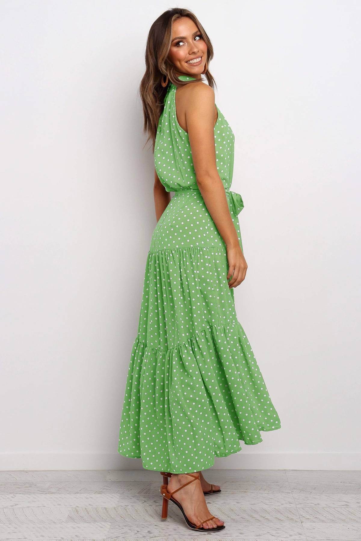 Polka Dot Halter Dress - All Dresses - Clothing - 12 - 2024