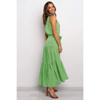 Polka Dot Halter Dress - All Dresses - 12