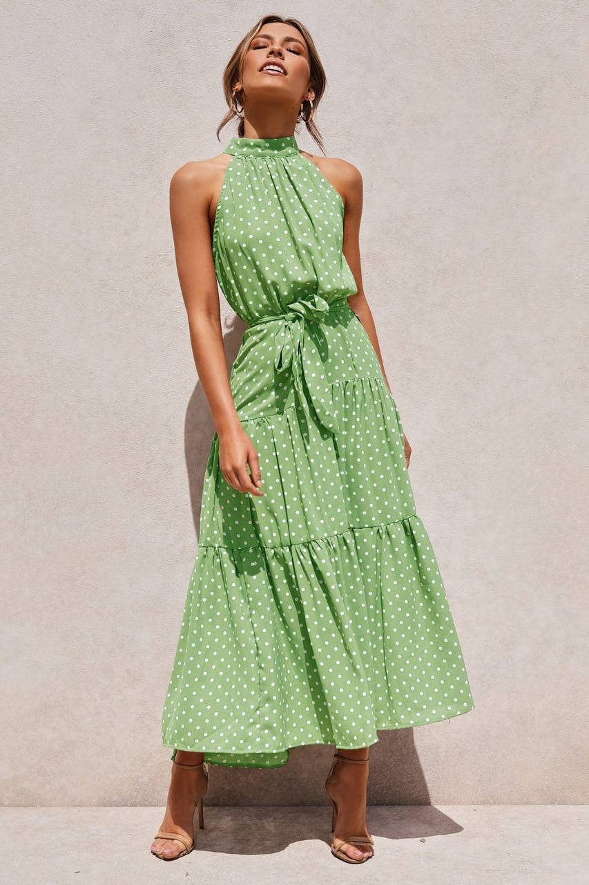 Polka Dot Halter Dress - All Dresses - Clothing - 14 - 2024