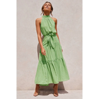 Polka Dot Halter Dress - All Dresses - 14