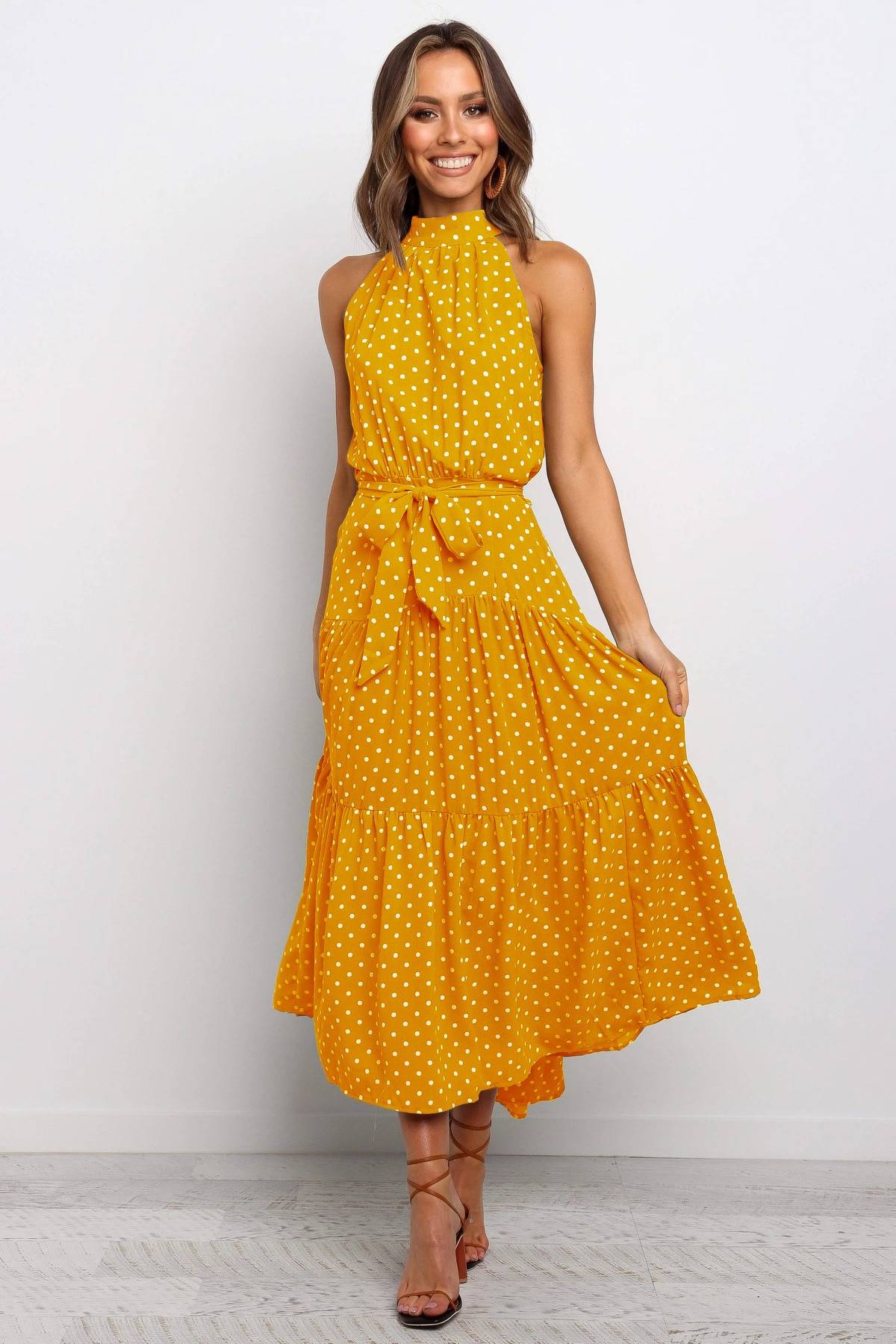 Polka Dot Halter Dress - All Dresses - Clothing - 15 - 2024