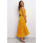 Polka Dot Halter Dress - All Dresses - 16