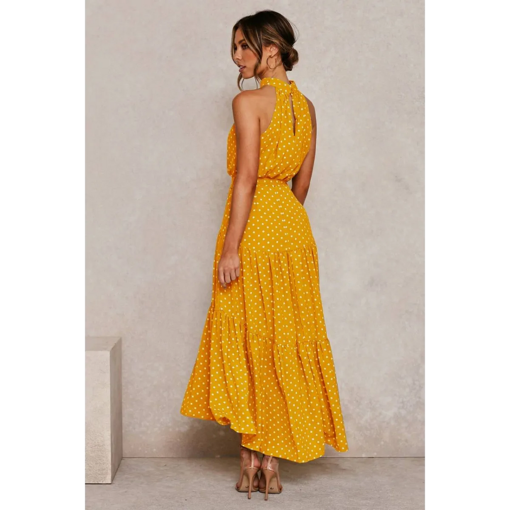 Polka Dot Halter Dress - All Dresses - 17