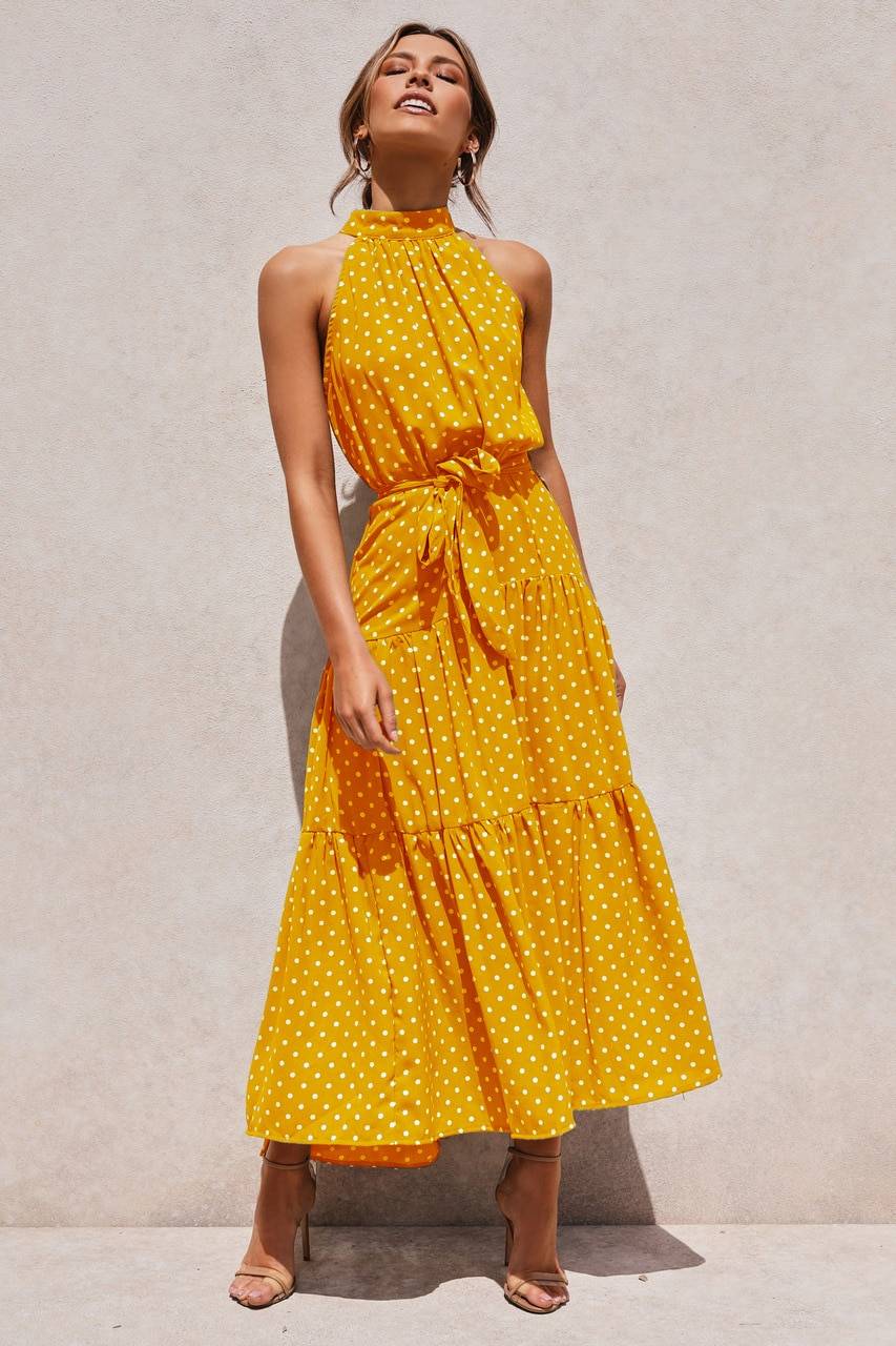 Polka Dot Halter Dress - All Dresses - Clothing - 18 - 2024