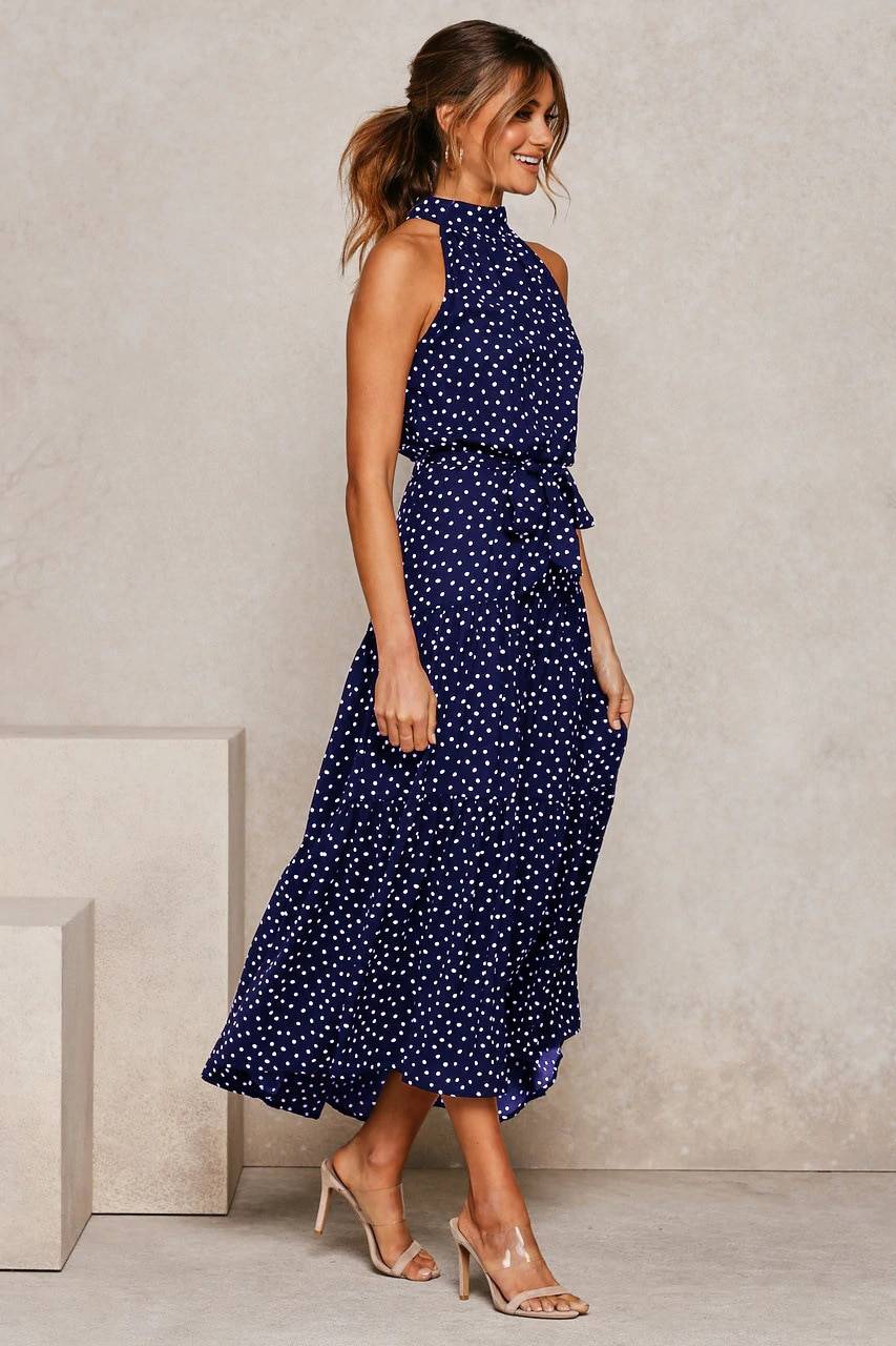 Polka Dot Halter Dress - All Dresses - Clothing - 22 - 2024