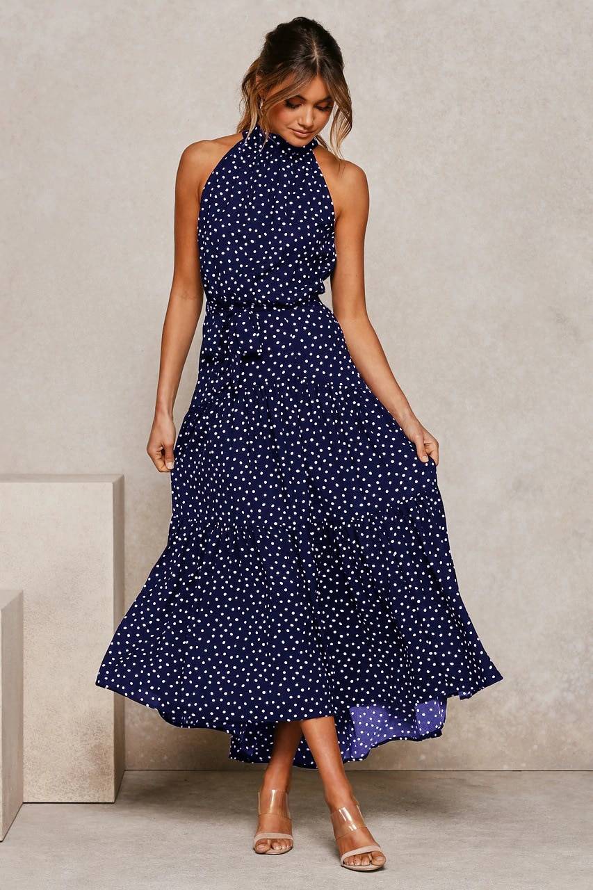 Polka Dot Halter Dress - All Dresses - Clothing - 24 - 2024