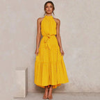 Polka Dot Halter Dress - All Dresses - 3