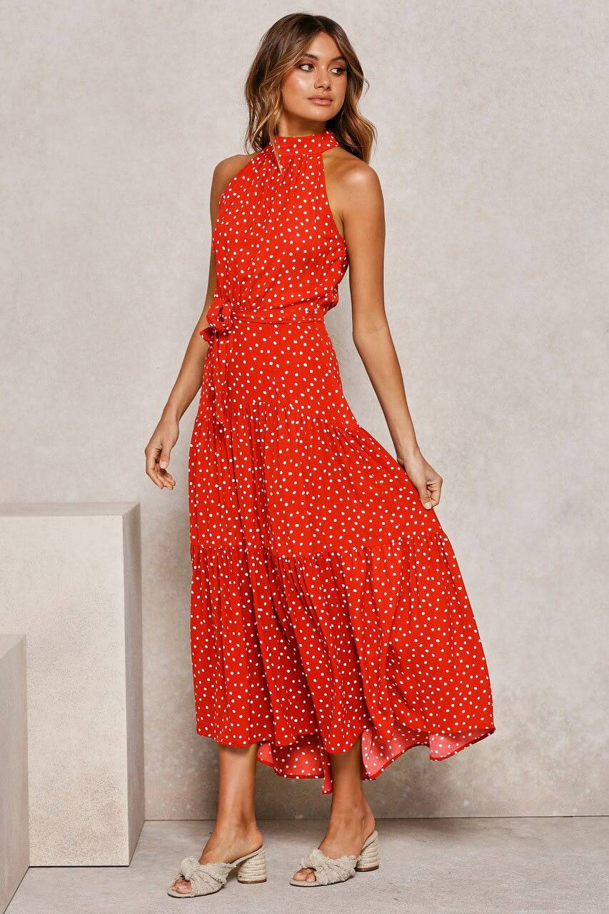 Polka Dot Halter Dress - All Dresses - Clothing - 30 - 2024