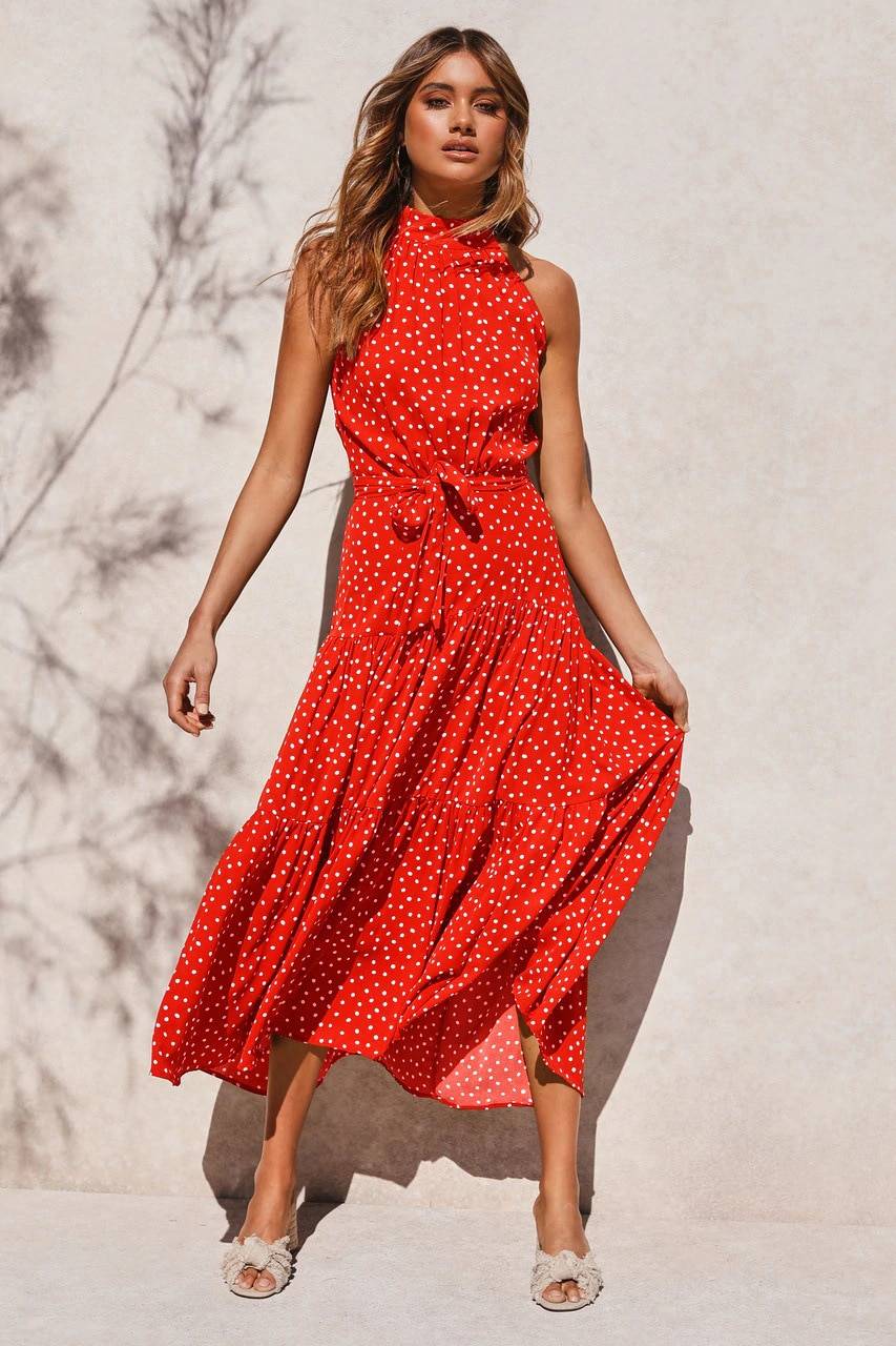 Polka Dot Halter Dress - All Dresses - Clothing - 31 - 2024