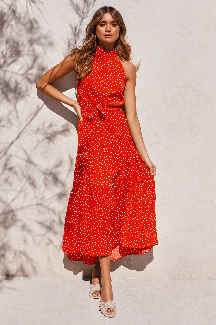 Polka Dot Halter Dress - All Dresses - Clothing - 32 - 2024