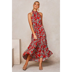 Polka Dot Halter Dress - All Dresses - 36