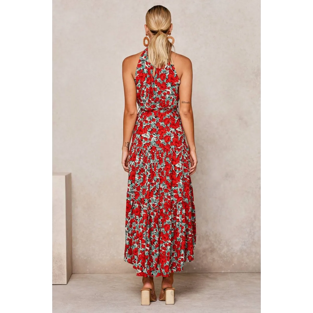 Polka Dot Halter Dress - All Dresses - 37