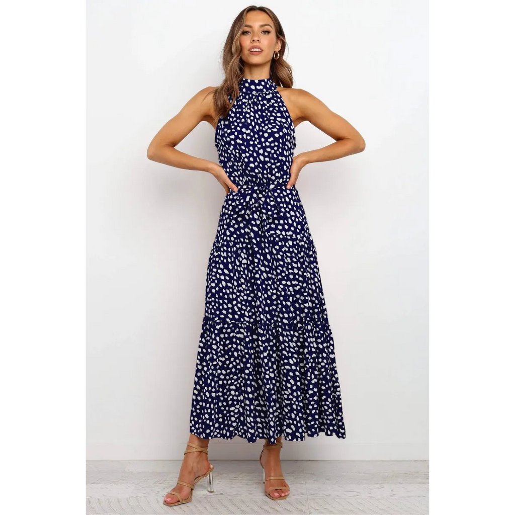 Polka Dot Halter Dress - All Dresses - 46