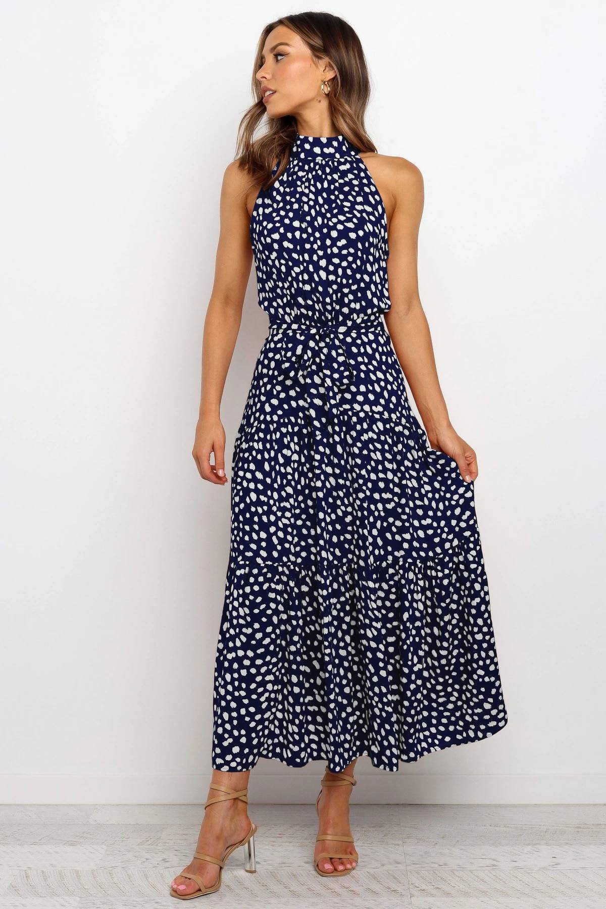 Polka Dot Halter Dress - All Dresses - Clothing - 47 - 2024