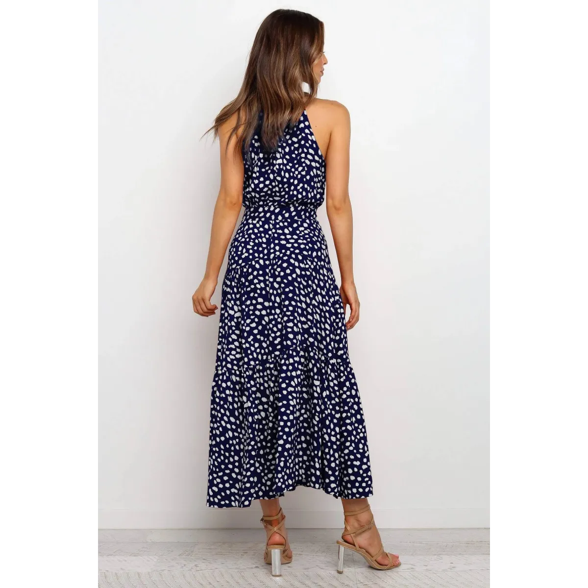 Polka Dot Halter Dress - All Dresses - 49