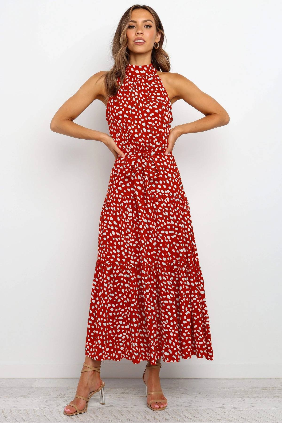 Polka Dot Halter Dress - All Dresses - Clothing - 50 - 2024