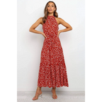 Polka Dot Halter Dress - All Dresses - 50