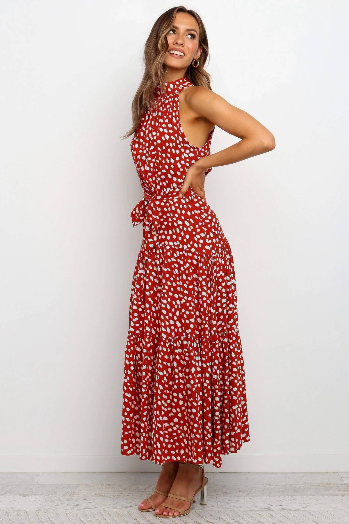 Polka Dot Halter Dress - All Dresses - Clothing - 52 - 2024