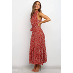 Polka Dot Halter Dress - All Dresses - 52