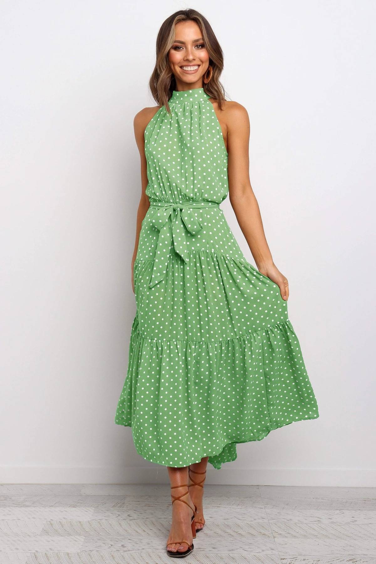 Polka Dot Halter Dress - All Dresses - Clothing - 9 - 2024