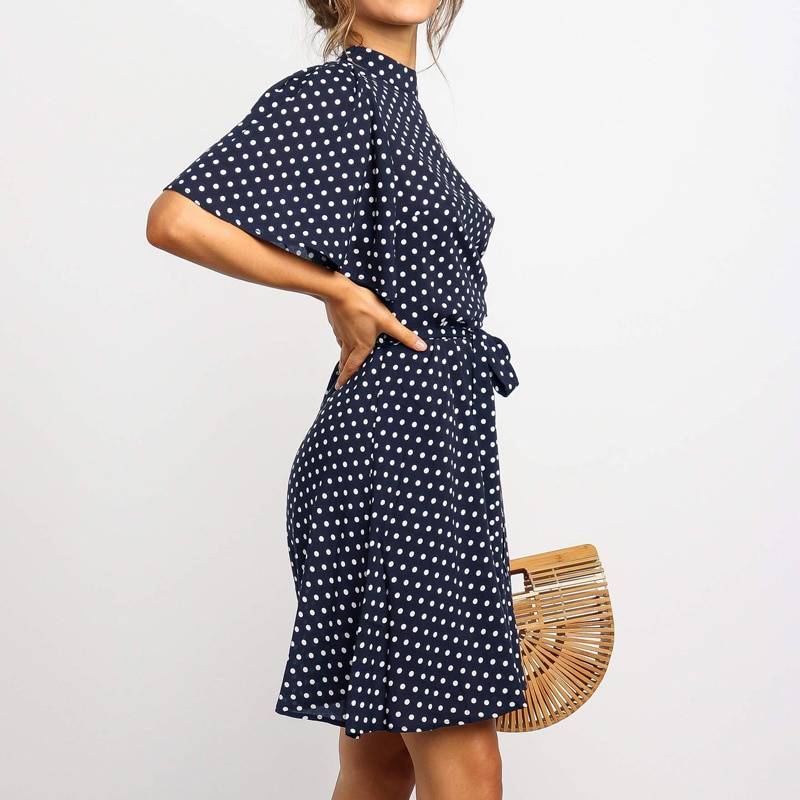 Polka Dot Mini Dress - All Dresses - Clothing - 11 - 2024