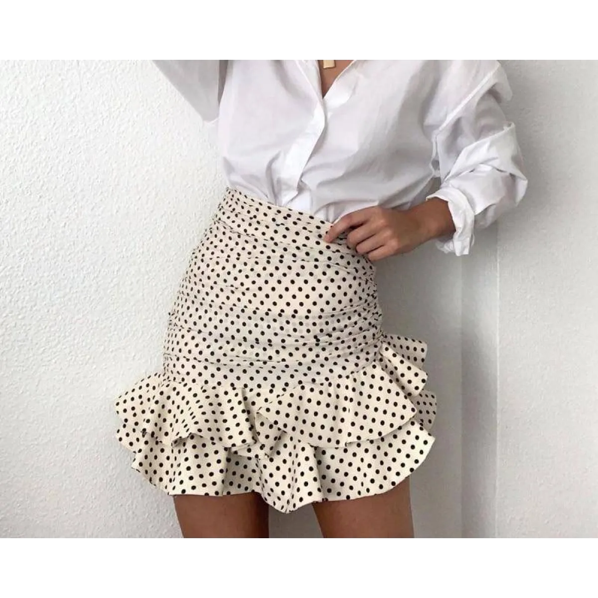 Mini Polka Dot Ruffle Skirt - Bottoms - 6