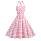 Vintage Polka Dot Halter Fit & Flare Dress - All Dresses - Dress - 11