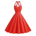 Vintage Polka Dot Halter Fit & Flare Dress - All Dresses - Dress - 5