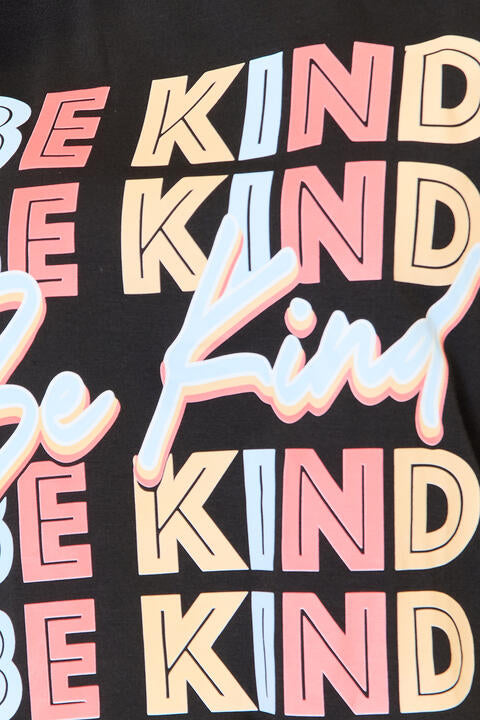 BE KIND Graphic Round Neck T-Shirt - T-Shirts - Shirts & Tops - 9 - 2024