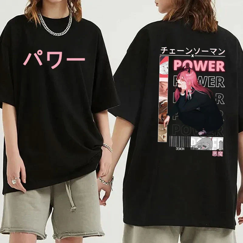 Power Unleashed Oversized Tee – Iconic Anime Graphic T-Shirt - T-Shirts - T-Shirts - 1 - 2024