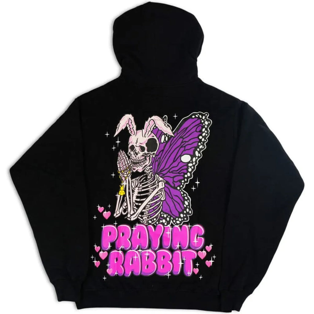 Praying Rabbit Butterfly Hoodie - Hoodies & Sweatshirts - Hoodie - 2