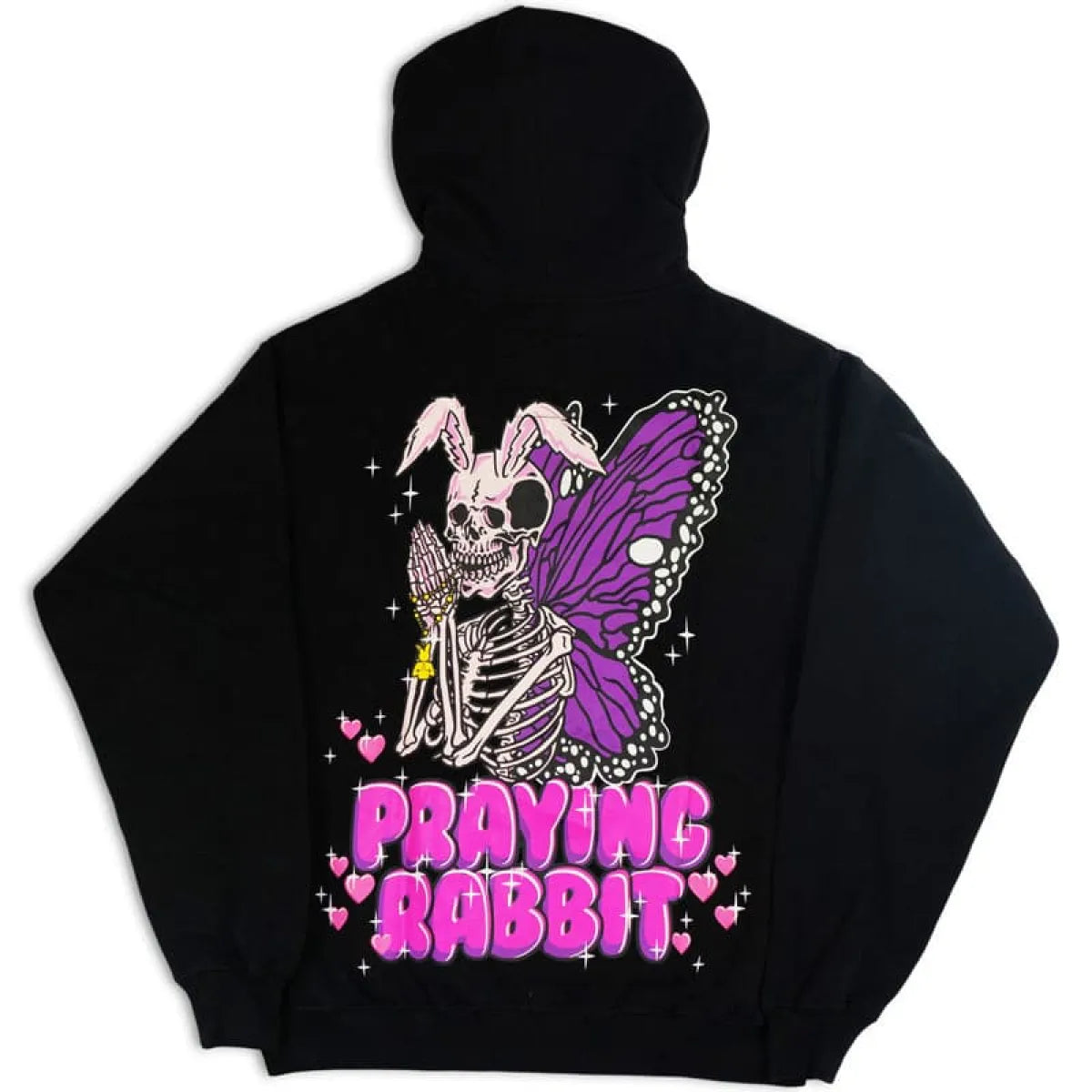 Praying Rabbit Butterfly Hoodie - Hoodies & Sweatshirts - Hoodie - 2