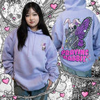 Praying Rabbit Butterfly Hoodie - Hoodies & Sweatshirts - Hoodie - 4