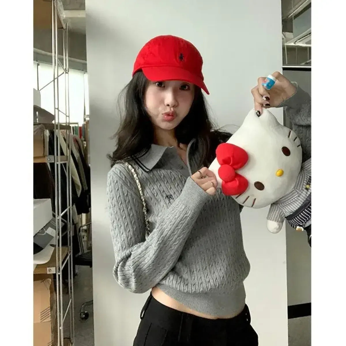 Preppy Knit Polo Sweater - Sweaters - Sweaters - 5