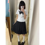 Preppy Stripe Ruffle Blouse - Women’s Clothing & Accessories - Blouses - 3