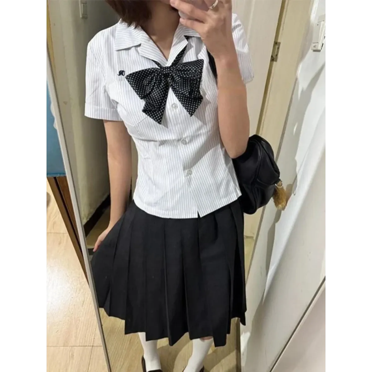 Preppy Stripe Ruffle Blouse - Women’s Clothing & Accessories - Blouses - 5