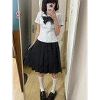 Preppy Stripe Ruffle Blouse - Women’s Clothing & Accessories - Blouses - 6